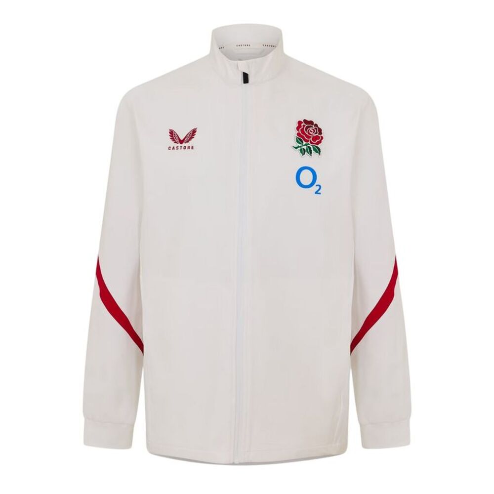 Castore Mens England Red Roses Anthem Jacket / White/Red